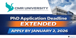 CMR University PhD Admission January 2026 Deadline Extended